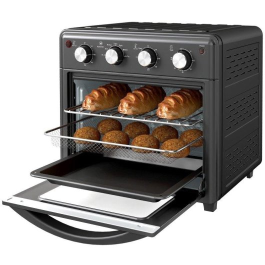 Mini Four Welltin 800-168V90BK 30L 1600W AirFryer 7 Modes Minuterie Noir