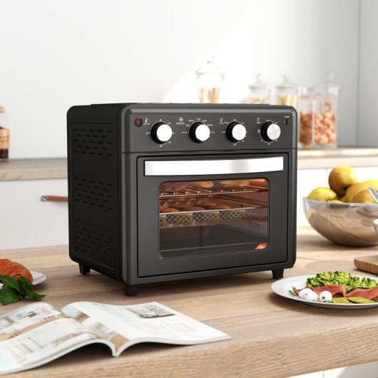 Mini Four Welltin 800-168V90BK 30L 1600W AirFryer 7 Modes Minuterie Noir
