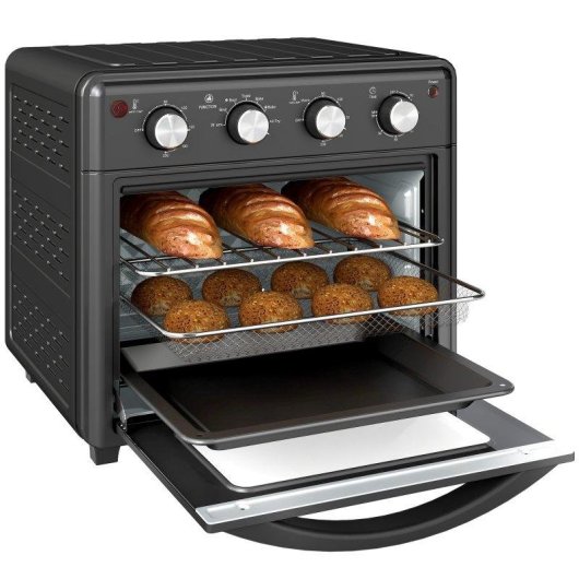 Mini Four Welltin 800-168V90BK 30L 1600W AirFryer 7 Modes Minuterie Noir