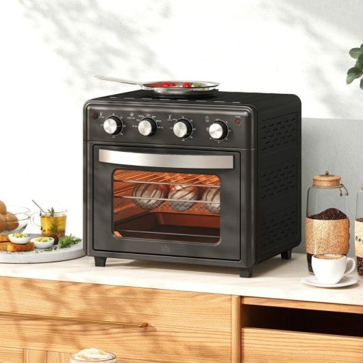 Mini Four Welltin 800-168V90BK 30L 1600W AirFryer 7 Modes Minuterie Noir