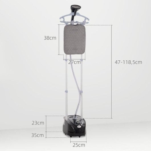 Ferro de engomar vertical Welltin 853-016V90BK 1950W 2L