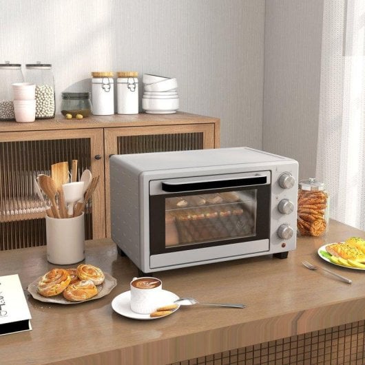 Mini Forno Welltin T1008-01-03797 21L 1400W Temporizador 60min 230°C Prateado