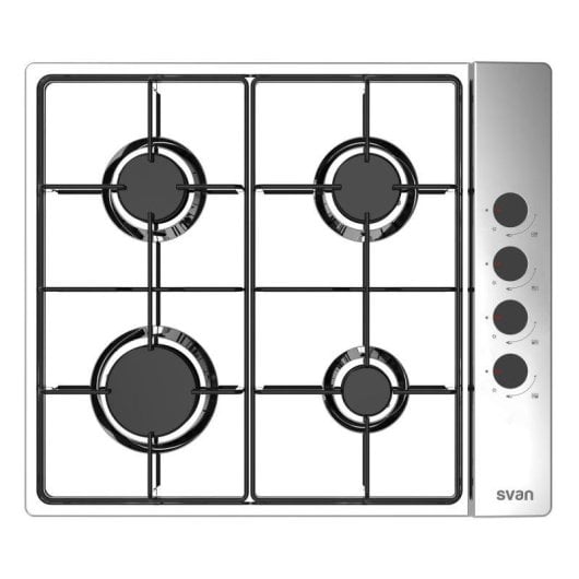 Placa de Gas Svan SG4601X 60 cm 4 Quemadores Inox