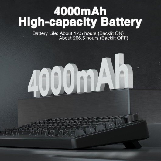 Clavier Aula F75 Gaming Tri-mode 4000mAh Hot-swappable RGB Noir