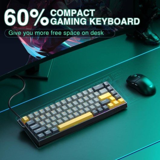 Clavier Aula Win68 He Max Magnétique Compact 60% RGB 8000Hz Fast Trigger