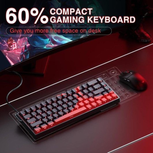 Clavier Aula WIN68 HE MAX Magnétique Compact 60% 8000Hz RGB Ajustable