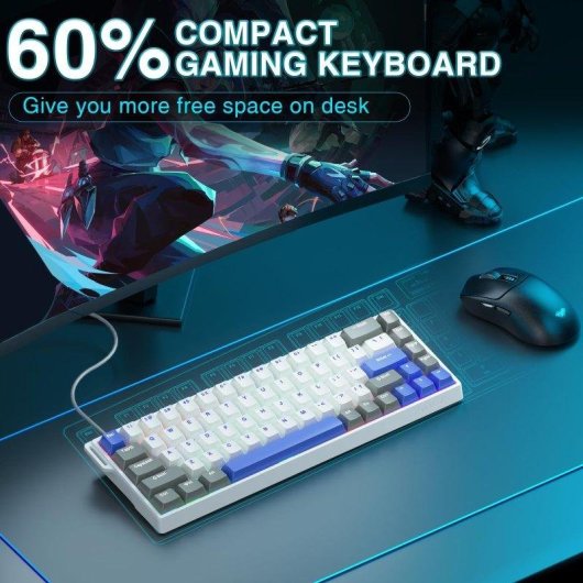Clavier Aula Win68 He Max Magnétique 60% RGB 8000Hz USB-C