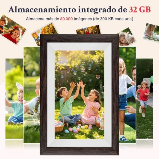 Cadre photo numerique Frameo 10,1 pouces WiFi Ecran tactile IPS