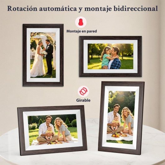 Cadre photo numerique Frameo 10,1 pouces WiFi Ecran tactile IPS
