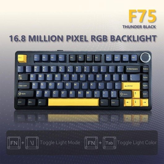 Clavier Aula F75 75% compact sans fil Hot-swap RGB 4000mAh