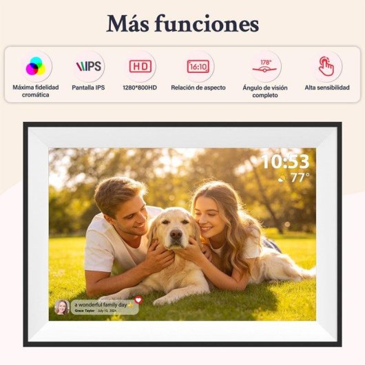 Marco digital Autrucker Frameo 10.1" WiFi 64 GB pantalla táctil HD