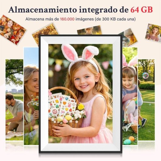 Marco digital Autrucker Frameo 10.1" WiFi 64 GB pantalla táctil HD
