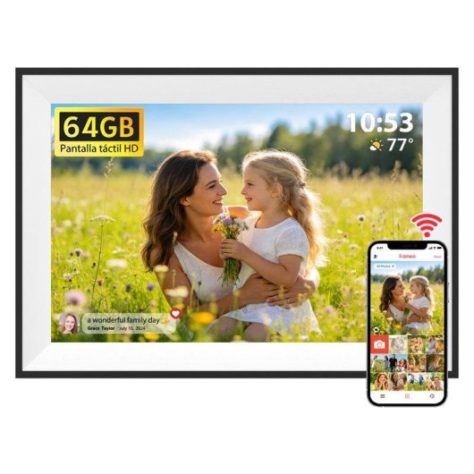 Marco digital Autrucker Frameo 10.1" WiFi 64 GB pantalla táctil HD