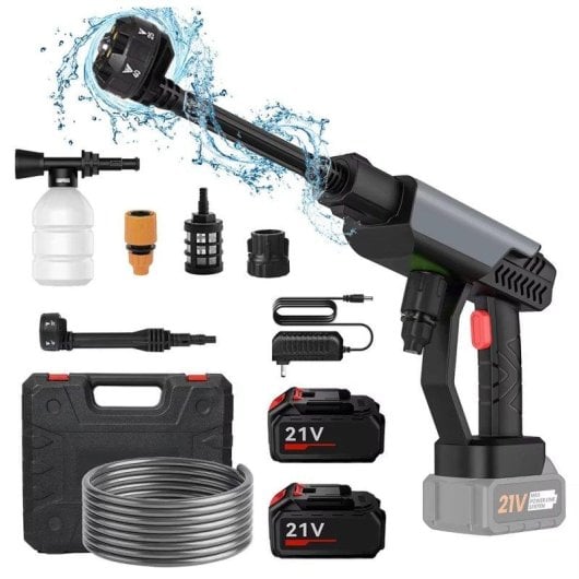 Hidrolavadora Autrucker 70 Bar 500W 6 en 1 Inalámbrica Portátil