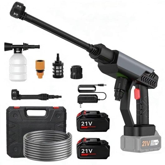Hidrolavadora Autrucker 70 Bar 500W 6 en 1 Inalámbrica Portátil