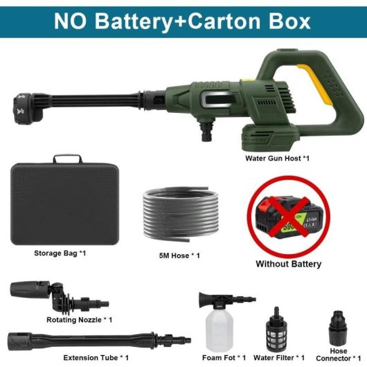 Lavadora Autrucker 200 bar Sin Escobillas Pantalla Digital Compatible Makita 18V