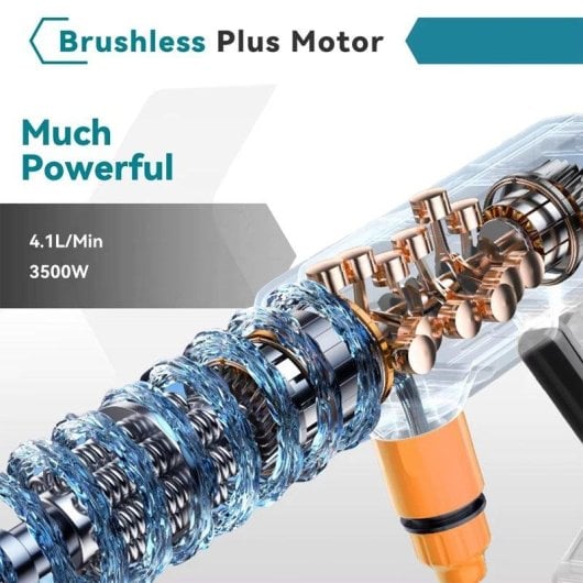 Hidrolimpiadora Autrucker Inalámbrica Sin Escobillas 200 bar 6 En 1 Batería 15000 mAh