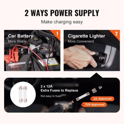 Gato Hidráulico Eléctrico Autrucker 5t Inflador LED Doble Alimentación