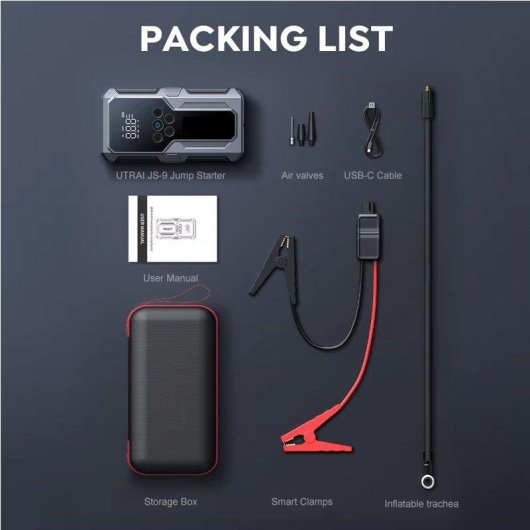 Avviatore Auto Autrucker 1500A Inflatore 150Psi Power Bank 55,5Wh