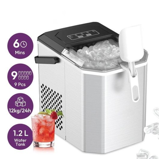 Machine a glacons Autrucker 12 kg/24h Auto-nettoyante Acier inoxydable