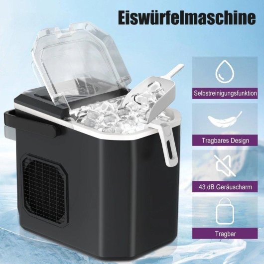 Machine a glace Autrucker 12 kg/24 h Auto-nettoyante