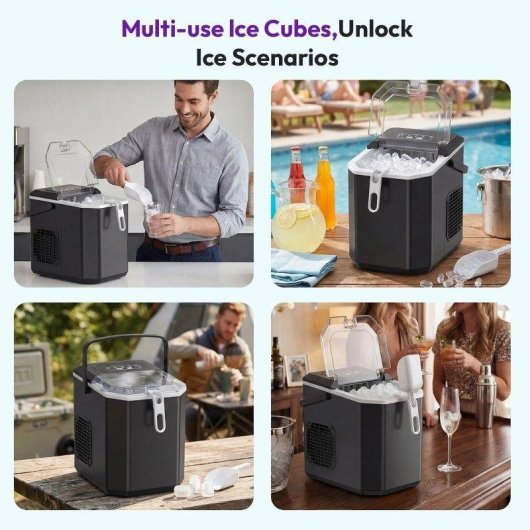 Machine a glace Autrucker 12 kg/24 h Auto-nettoyante