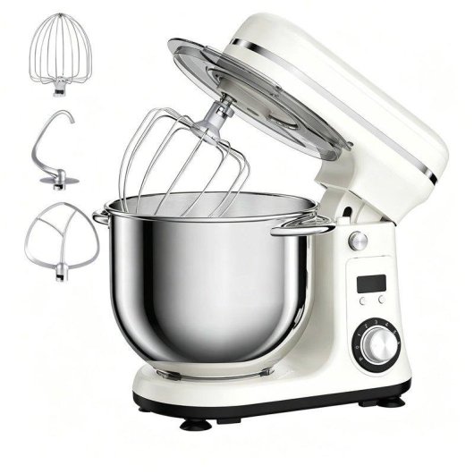 Batidora de pie Autrucker 6L 1200W DC silenciosa con temporizador y accesorios