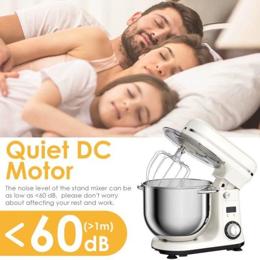 Batidora de pie Autrucker 6L 1200W DC silenciosa con temporizador y accesorios