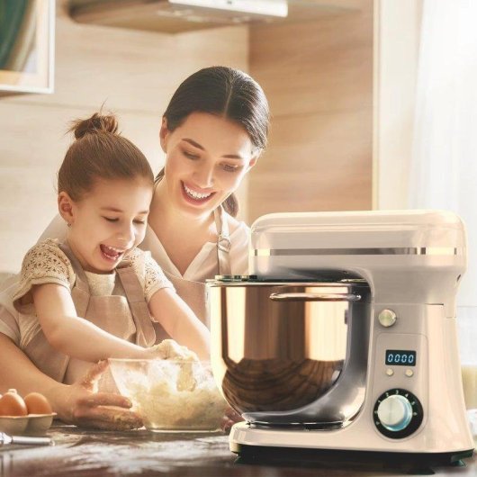 Batidora de pie Autrucker 6L 1200W DC silenciosa con temporizador y accesorios