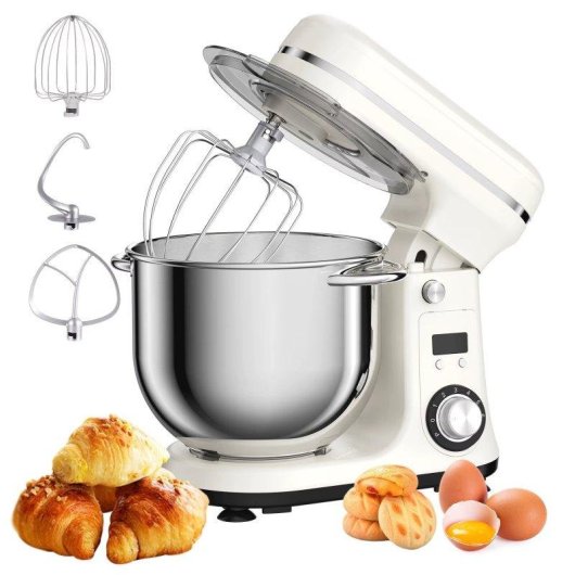 Batidora de pie Autrucker 6L 1200W DC silenciosa con temporizador y accesorios