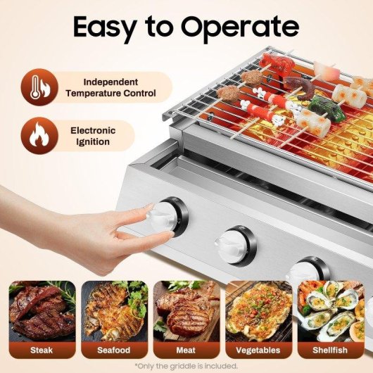 Parrilla Autrucker GB-04A 4 Quemadores Altura Ajustable Sin Humo