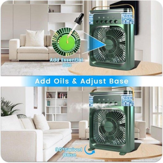 Mini Ventilatore Nebulizzatore Portatile Autrucker LED 7 Colori 3 Velocità Timer