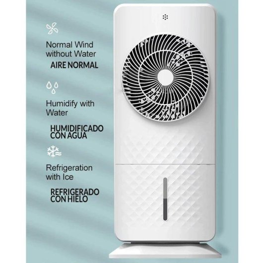 Enfriador de Aire 3 en 1 Autrucker 65W 3 Velocidades Humidificador con Depósito 5,5L Oscilante