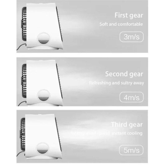 Mini Ventilateur Brumisateur USB Autrucker 5W 3 Vitesses Sécurité Compact Rose