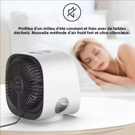 Mini Ventilateur Brumisateur USB Autrucker 5W 3 Vitesses Sécurité Compact Rose