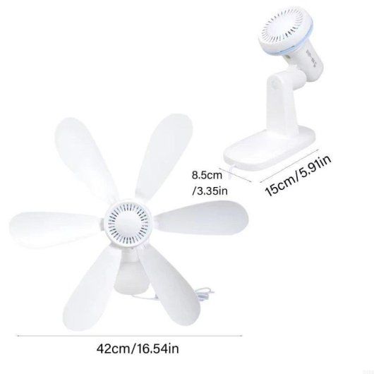 Ventilador de Pared Autrucker USB 5W 42cm 4 Velocidades Silencioso con Mando y Temporizador