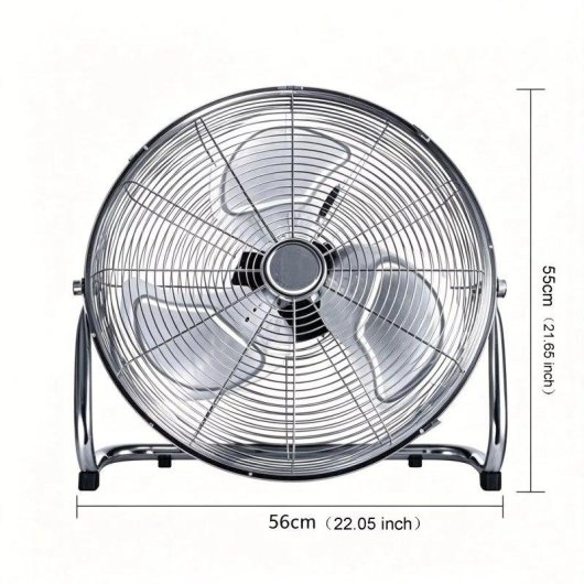 Ventilador Industrial de Suelo Autrucker 100W 3 Velocidades Inclinación Ajustable Silencioso