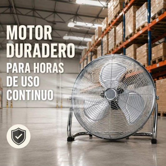Ventilador Industrial de Suelo Autrucker 100W 3 Velocidades Inclinación Ajustable Silencioso