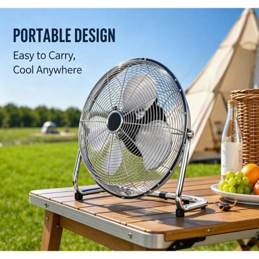 Ventilador Industrial de Suelo Autrucker 100W 3 Velocidades Inclinación Ajustable Silencioso