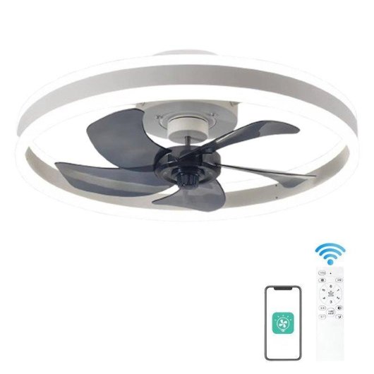 Ventilateur de Plafond avec Lumière Autrucker LED 6 Vitesses 5 Pales Télécommande App
