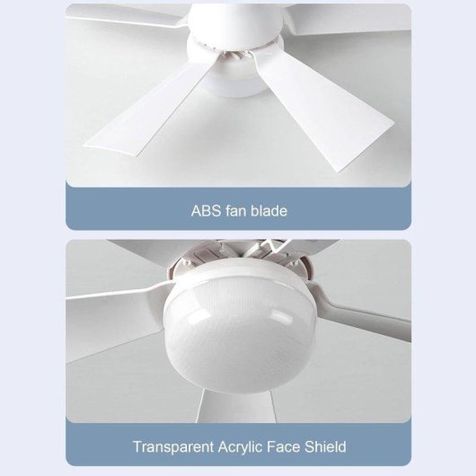 Deckenventilator mit Licht Autrucker E27 5 Flügel 3 Stufen Fernbedienung
