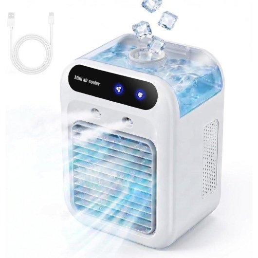 Mini Ventilatore Portatile Autrucker 500ml 2 Velocità Nebulizzatore Batteria 1800mAh