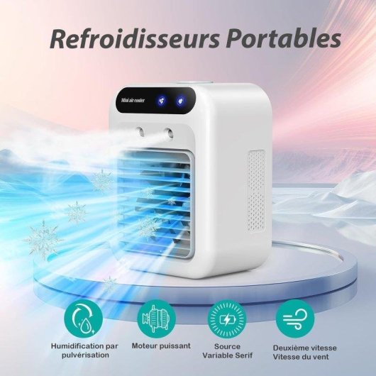 Mini Ventilatore Portatile Autrucker 500ml 2 Velocità Nebulizzatore Batteria 1800mAh