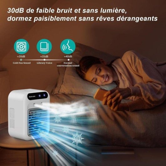 Mini Ventilatore Portatile Autrucker 500ml 2 Velocità Nebulizzatore Batteria 1800mAh