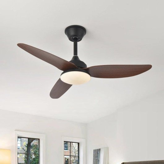 Ventilateur de Plafond avec Lumière Autrucker 40W 100cm 6 Vitesses Télécommande Bois