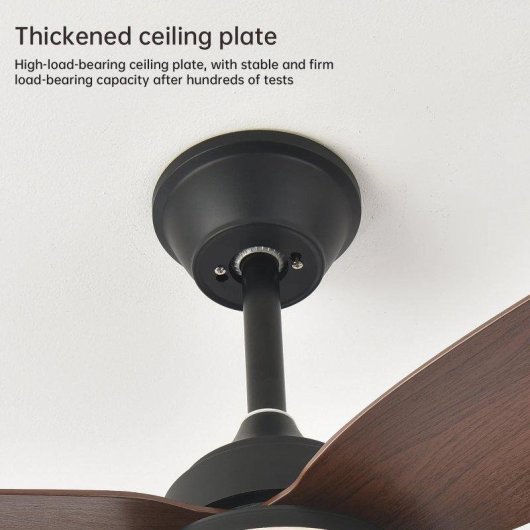 Ventilateur de Plafond avec Lumière Autrucker 40W 100cm 6 Vitesses Télécommande Bois