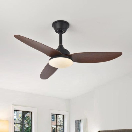 Ventilateur de Plafond avec Lumière Autrucker 40W 100cm 6 Vitesses Télécommande Bois