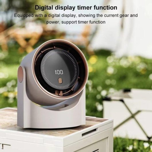 Ventilador de Sobremesa sin Aspas Autrucker 110V 5 Velocidades Temporizador Silencioso USB