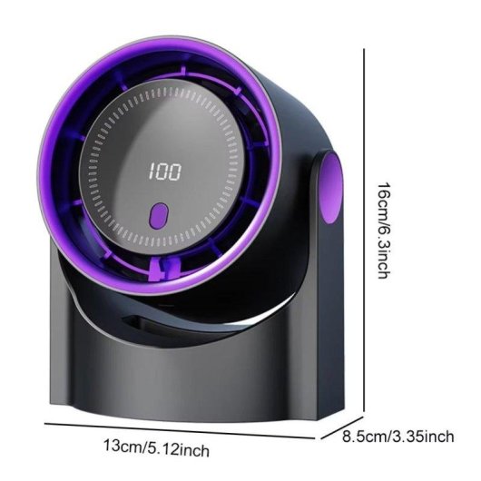 Ventilador de Sobremesa sin Aspas Autrucker 110V 5 Velocidades Temporizador Silencioso USB