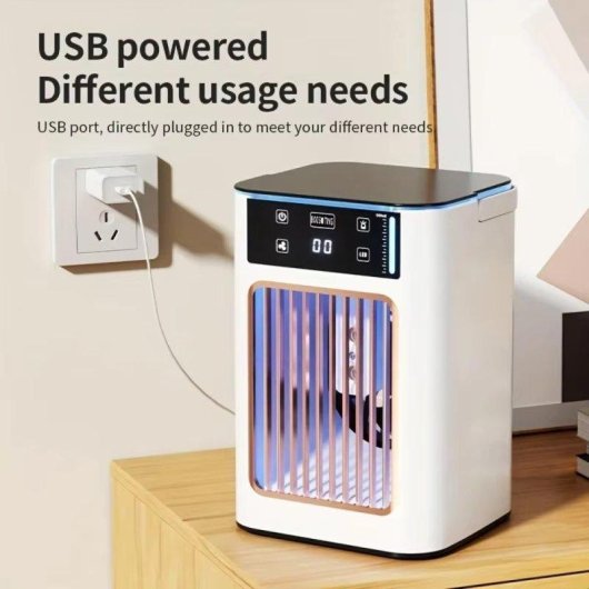 Ventilateur de Table Portable Autrucker Turbo USB Humidificateur Compact